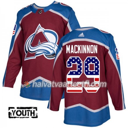 Lasten NHL Colorado Avalanche Pelipaita Nathan MacKinnon 29 Adidas 2017-2018 Burgundy Punainen USA Flag Fashion Authentic Lasten NHL Colorado Avalanche Pelipaita Nathan MacKinnon 29 Adidas 2017-2018 Burgundy Punainen USA Flag Fashion Authentic